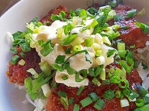 新玉ねぎのソースを添えて☆ソースカツ丼